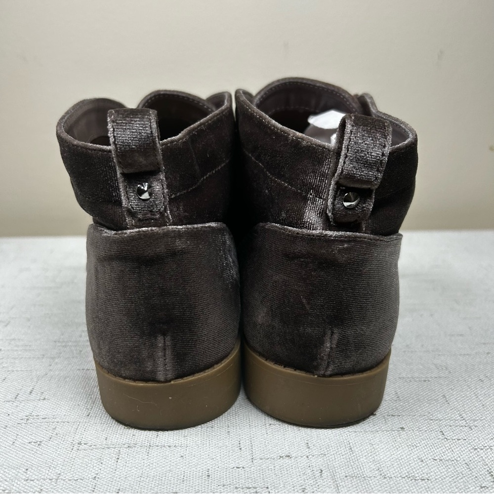 Indigo Rd Boots Womens 8.5 M Alabama Velvet Ankle Booties Lace Up Flats Brown - Picture 5 of 7